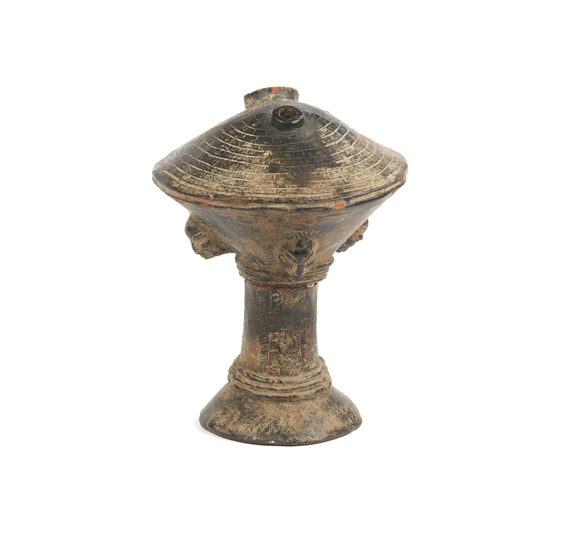 Nigerian Clay Oil Lamp Witherell's Auction House