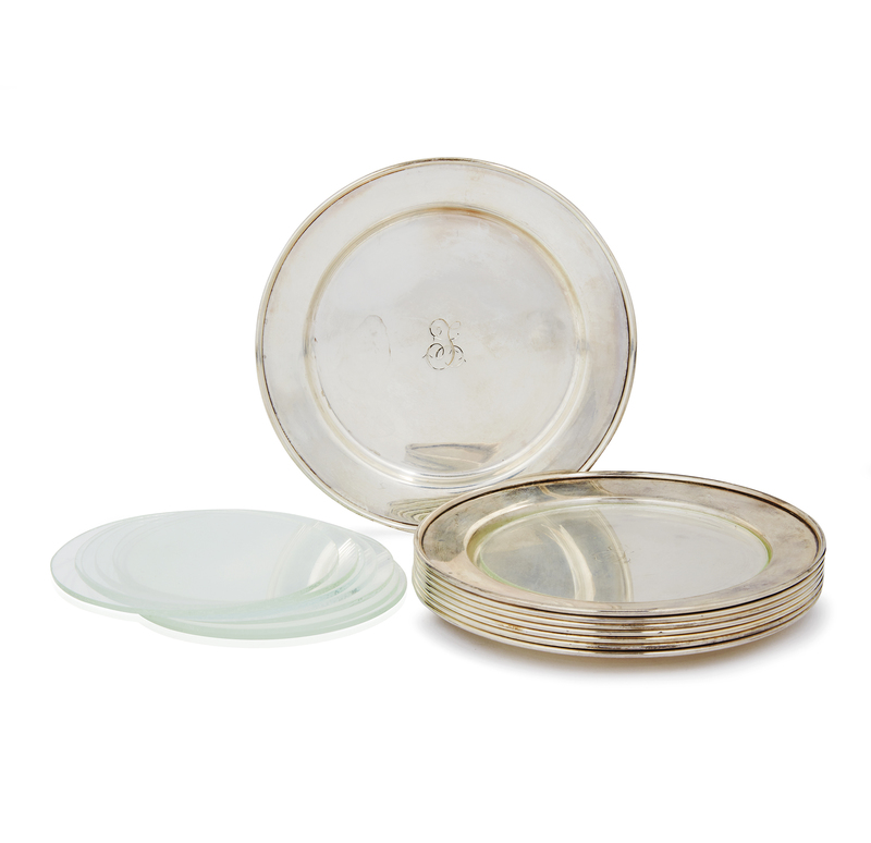 8 Sterling Silver Bread and Butter Plates, 21.8 ozt Witherell's