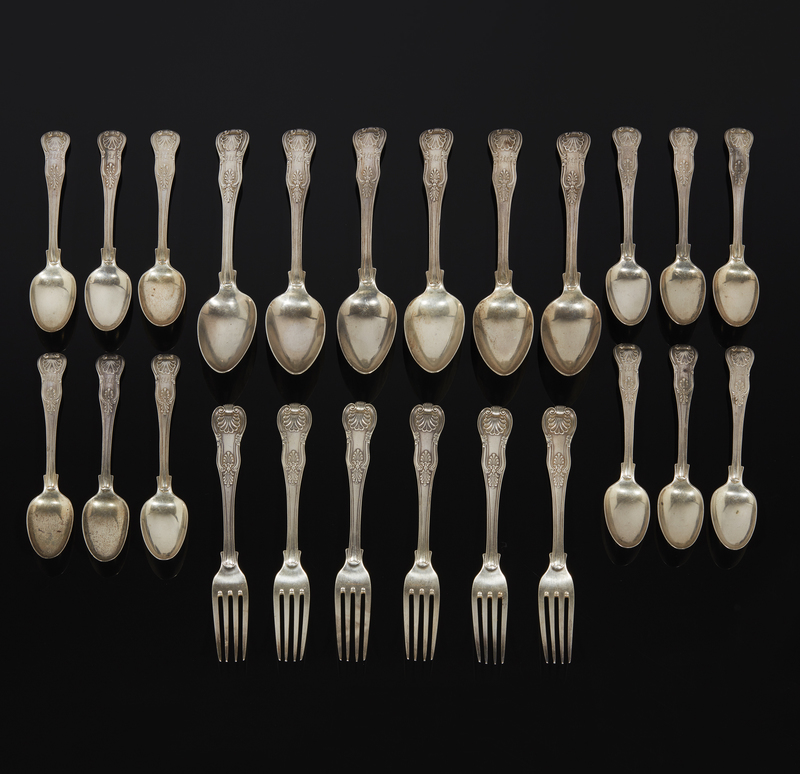 English Sterling Silver Flatware, 37.69 ozt Witherell's Auction House