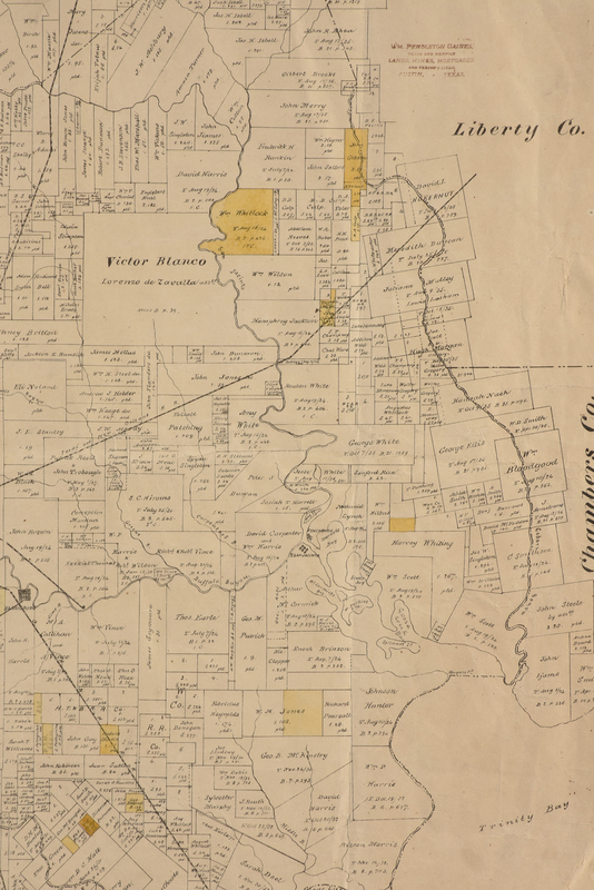 Harris County Plat Maps AN ANTIQUE MAP, "Map of Harris County, Texas," ST. LOUIS & NEW YORK