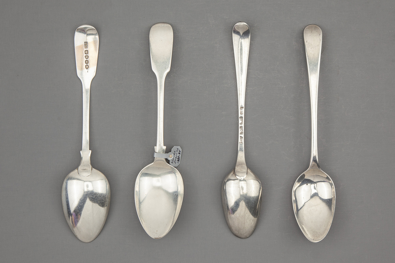 Assorted English Sterling Teaspoons Witherell's Auction House