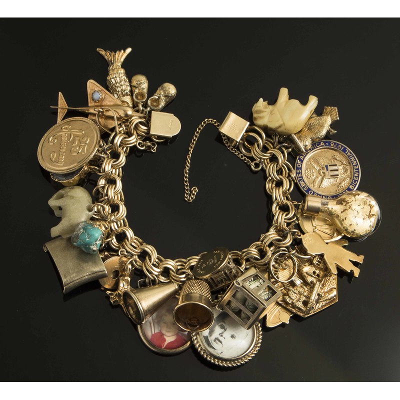 14k Gold Charm Bracelet Witherell's Auction House