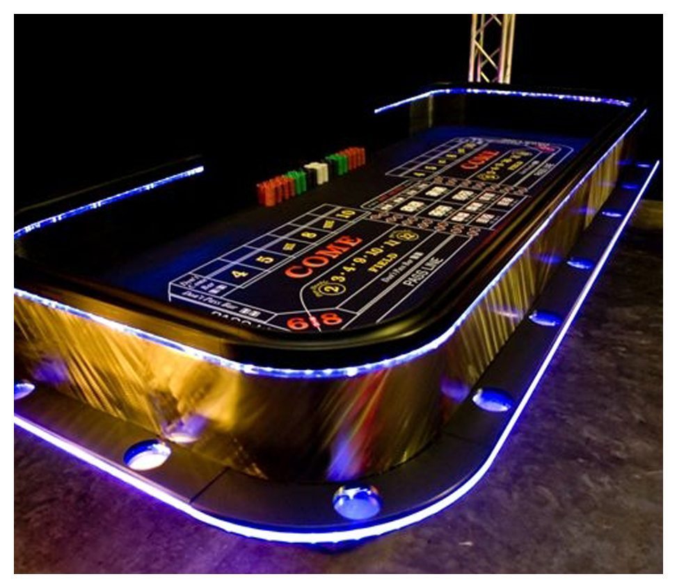 Luminescent Craps Casino Tables Rental Fantasy World Entertainment