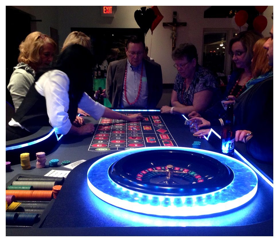 Luminescent Roulette Casino Tables Rental Fantasy World Entertainment