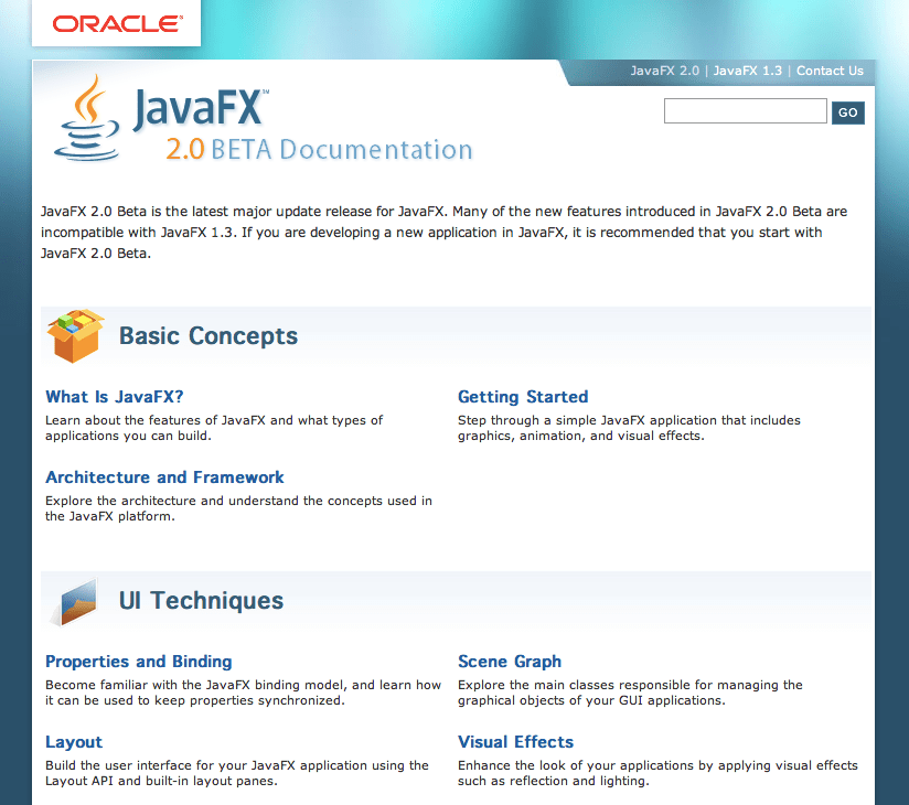 JavaFX Documentation Page JavaFX News, Demos and Insight // FX Experience