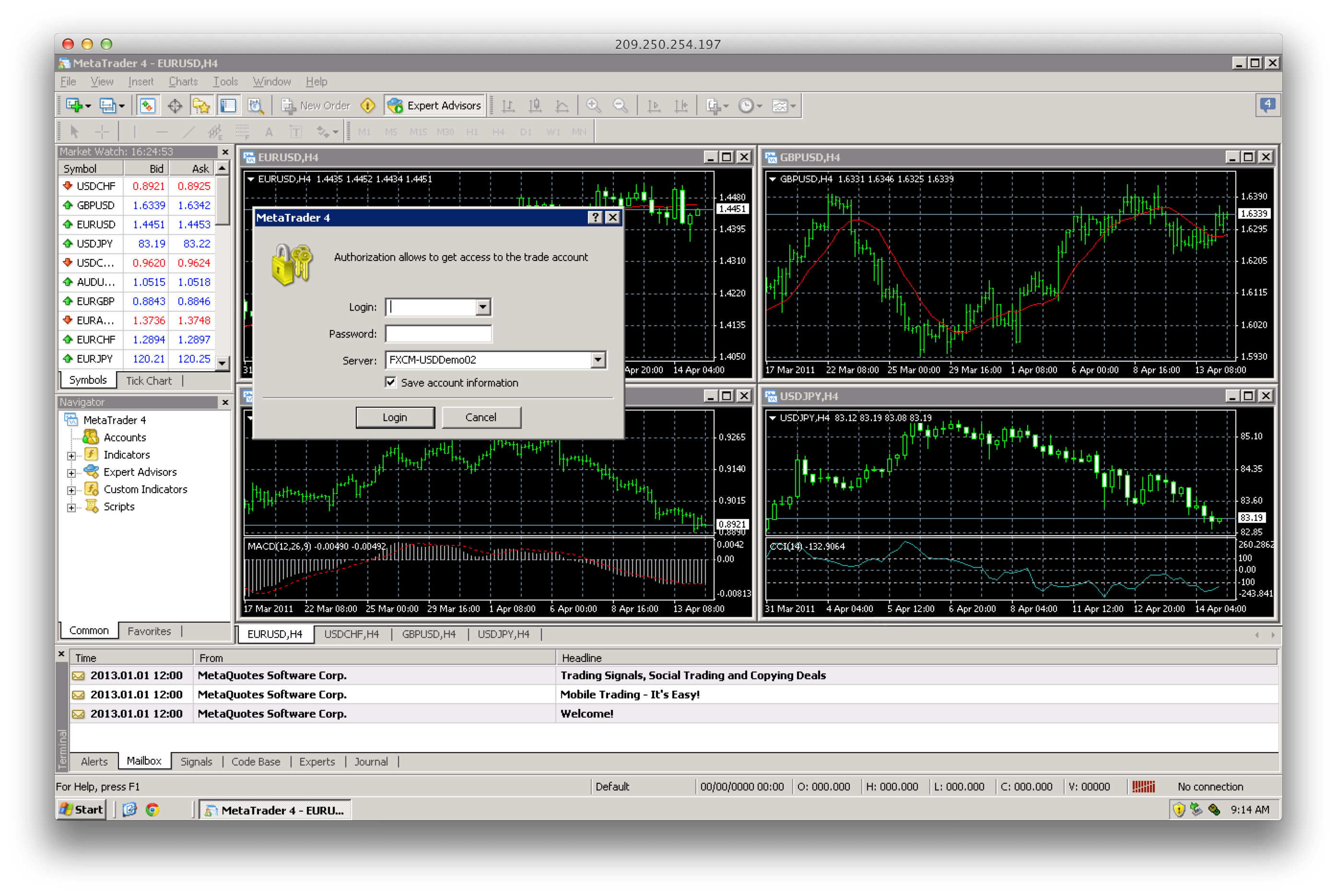 Windows Server 2003 R2 Enterprise Forex VPS Template — Screenshots
