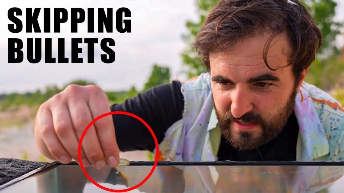 Water bullets shooting metal bullet into liquid speed high may