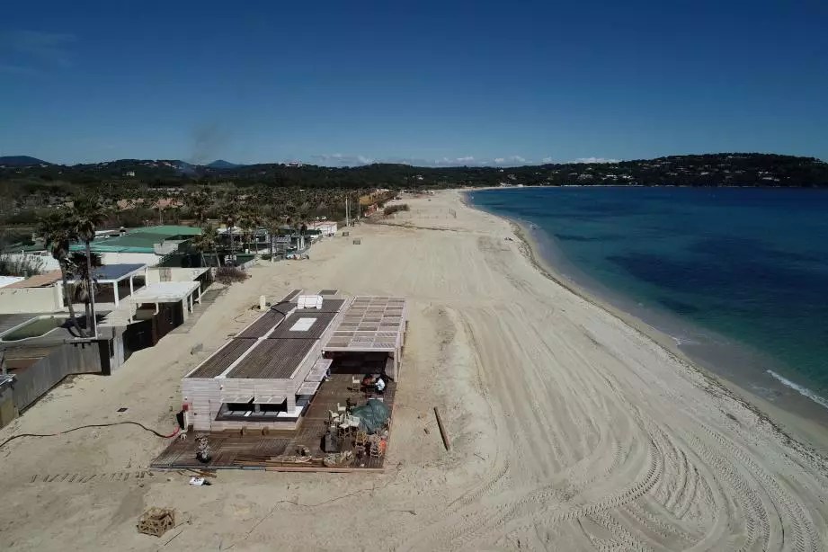 Plage de Pampelonne, le chantier vu du ciel VarMatin