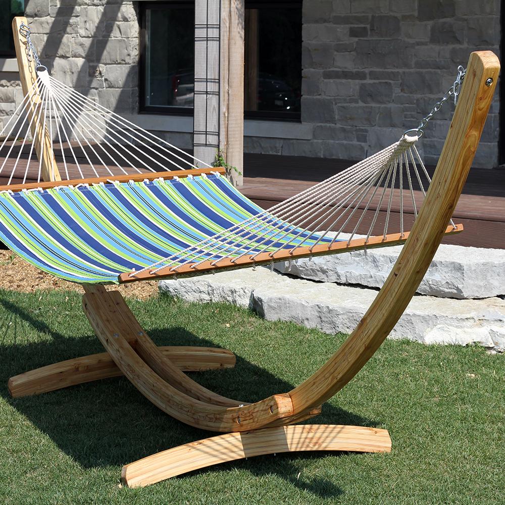 Juniper Wood Arc Hammock Stand