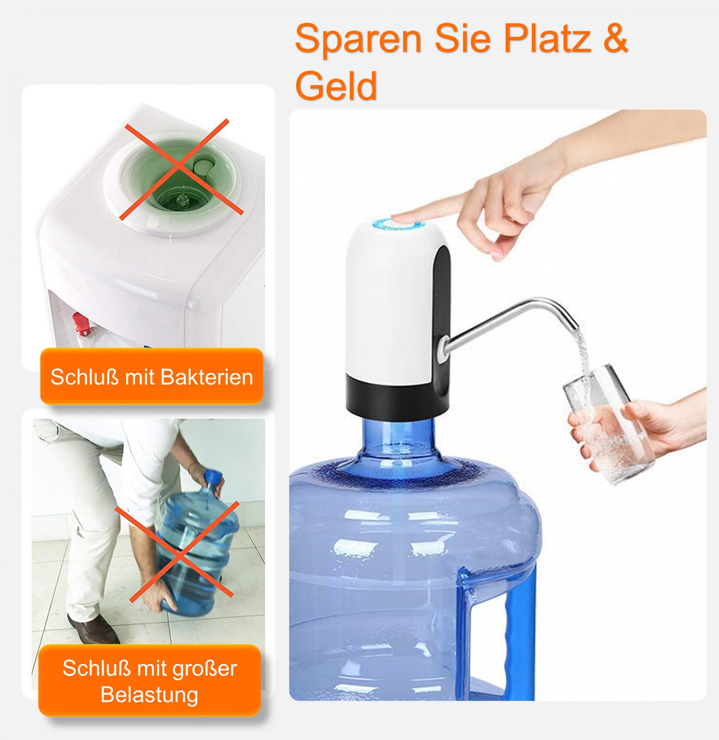 Wireless Automatic USB Rechargeable Water Dispenser, Water Pump eBay