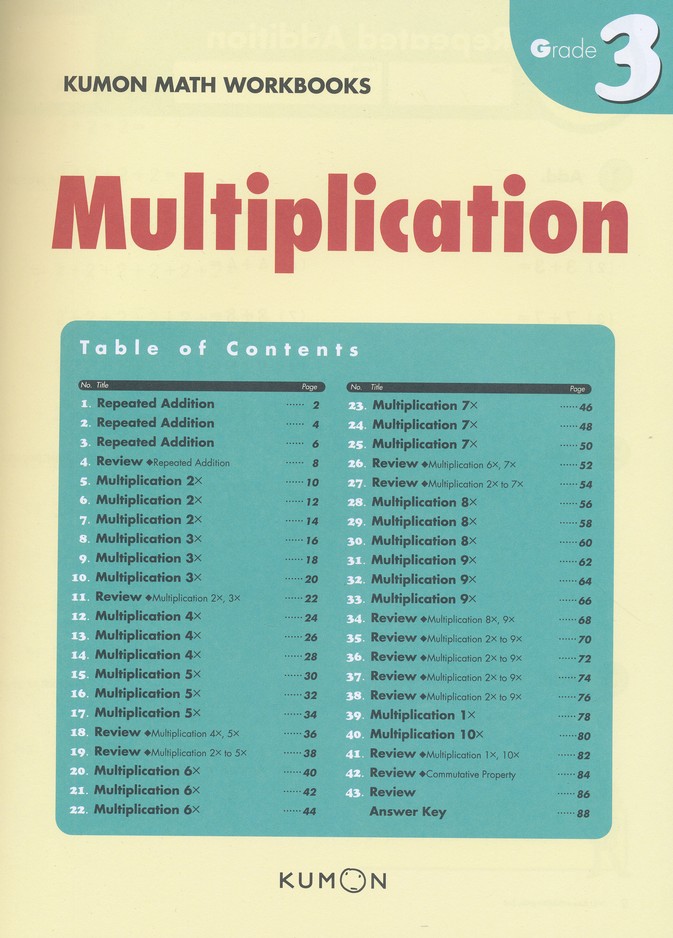 Kumon Multiplication, Grade 3: 9781933241548 - Christianbook.com