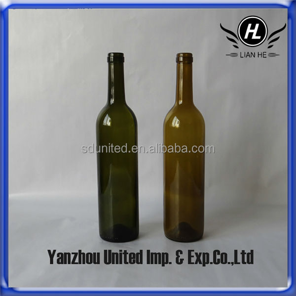 750ml high quality red glass wine bottles for sale,China sdu price