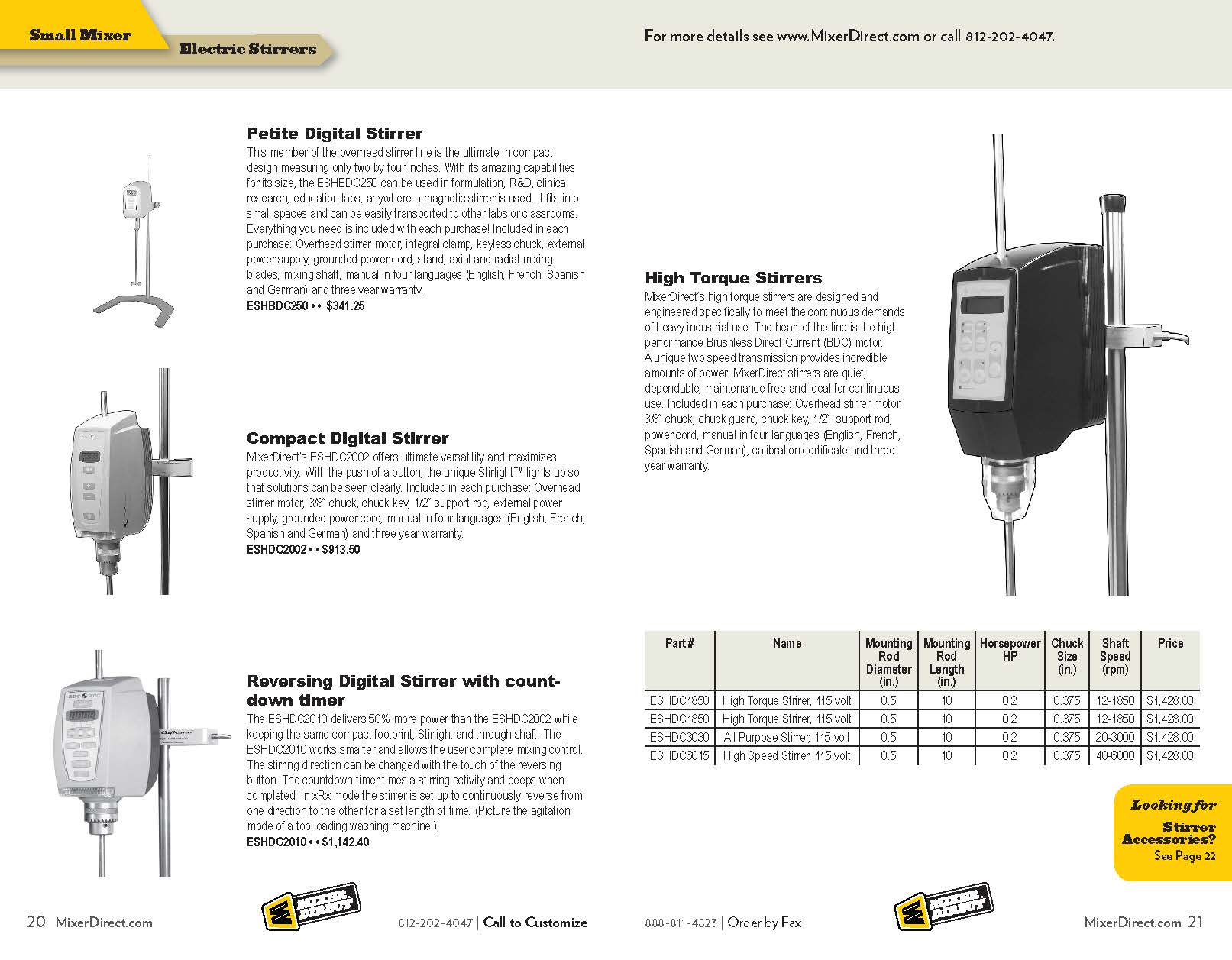 Mixer Direct Product Catalog from our Portfolio