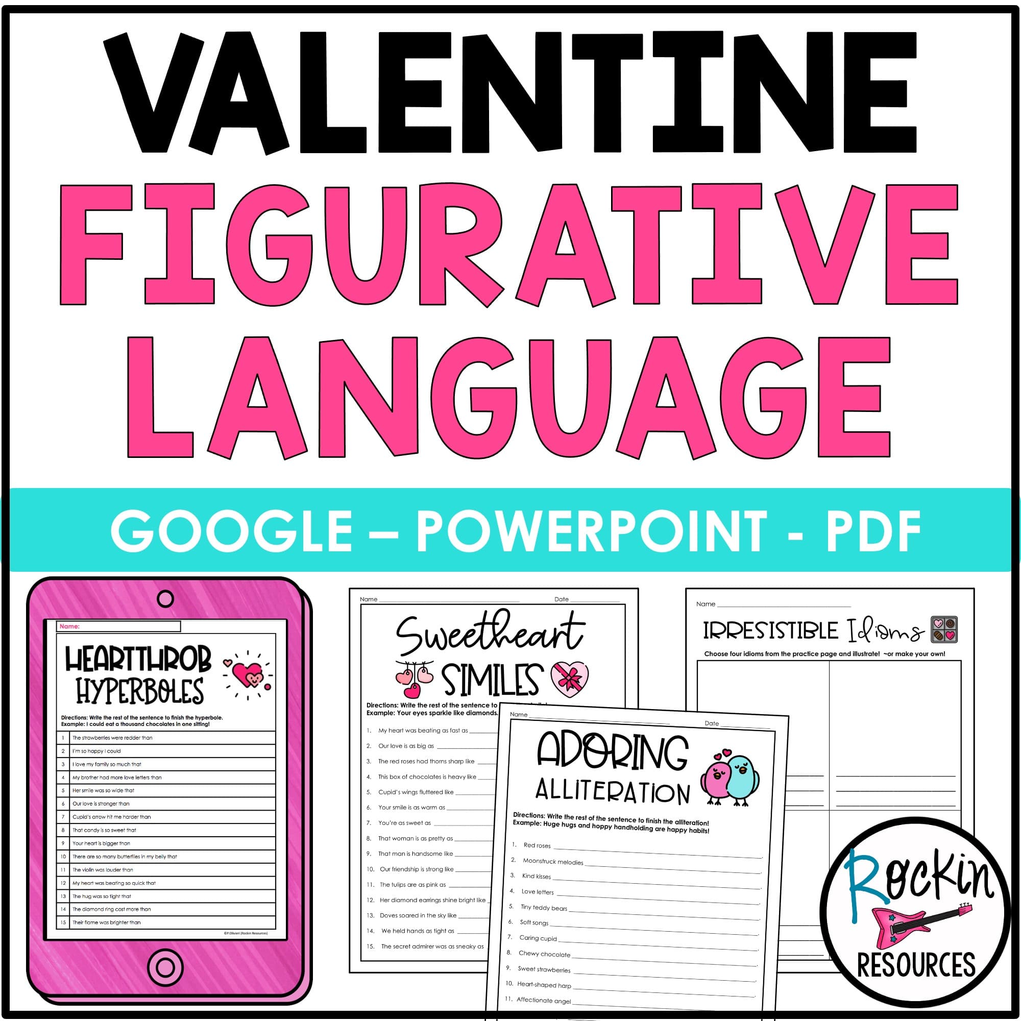 Valentine's Day Figurative Language - Rockin Resources