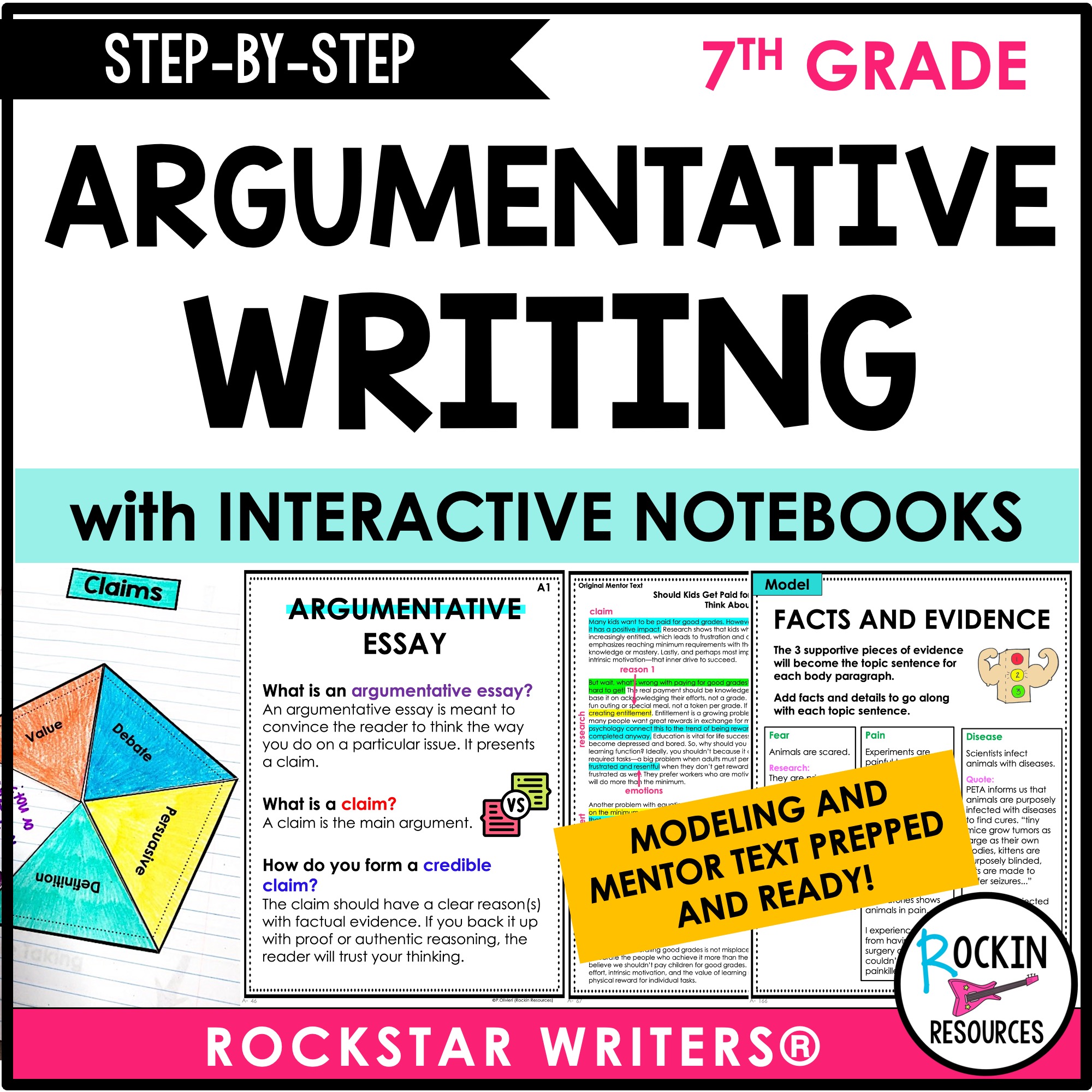 7th Grade Printable Argumentative Writing Unit - Rockin Resources