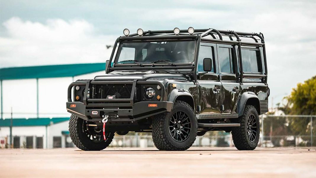 This Restored Land Rover Defender Is Powered By Tesla's Electric Powertrain