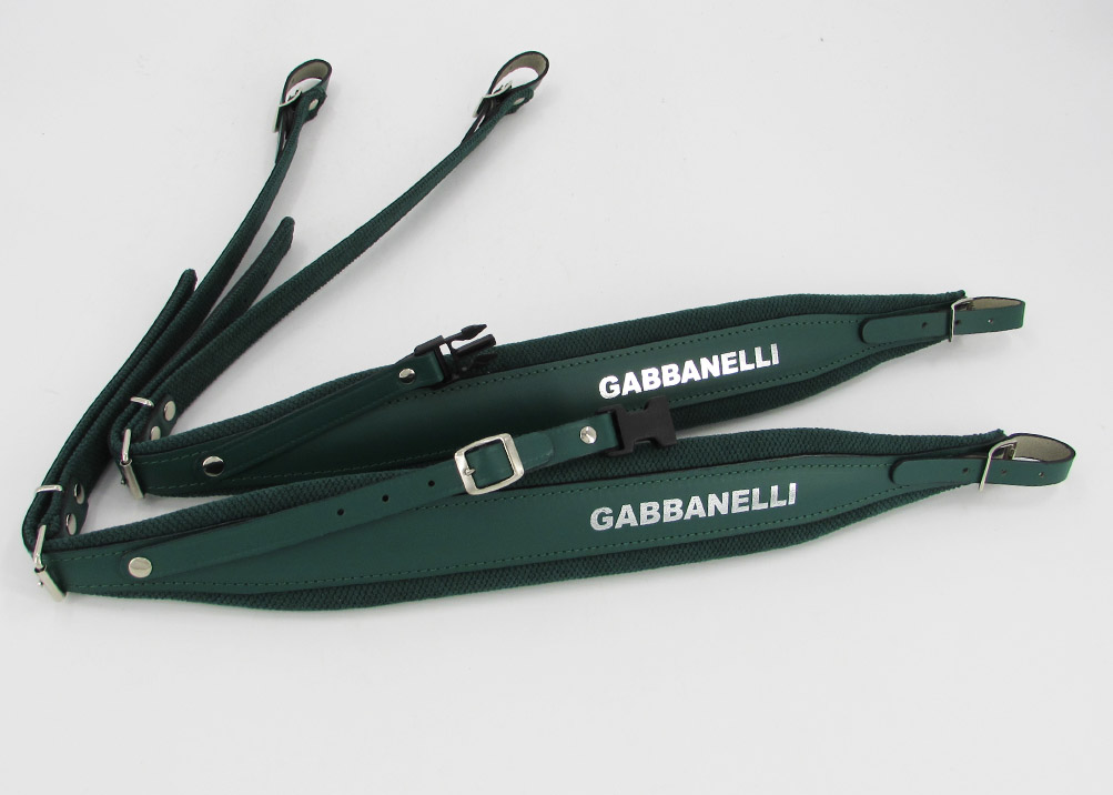 Gabbanelli Deluxe accordion shoulder straps with back strap Green