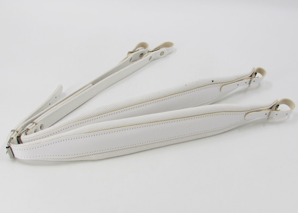 Gabbanelli Deluxe Accordion Shoulder Straps White Gabbanelli Accordions