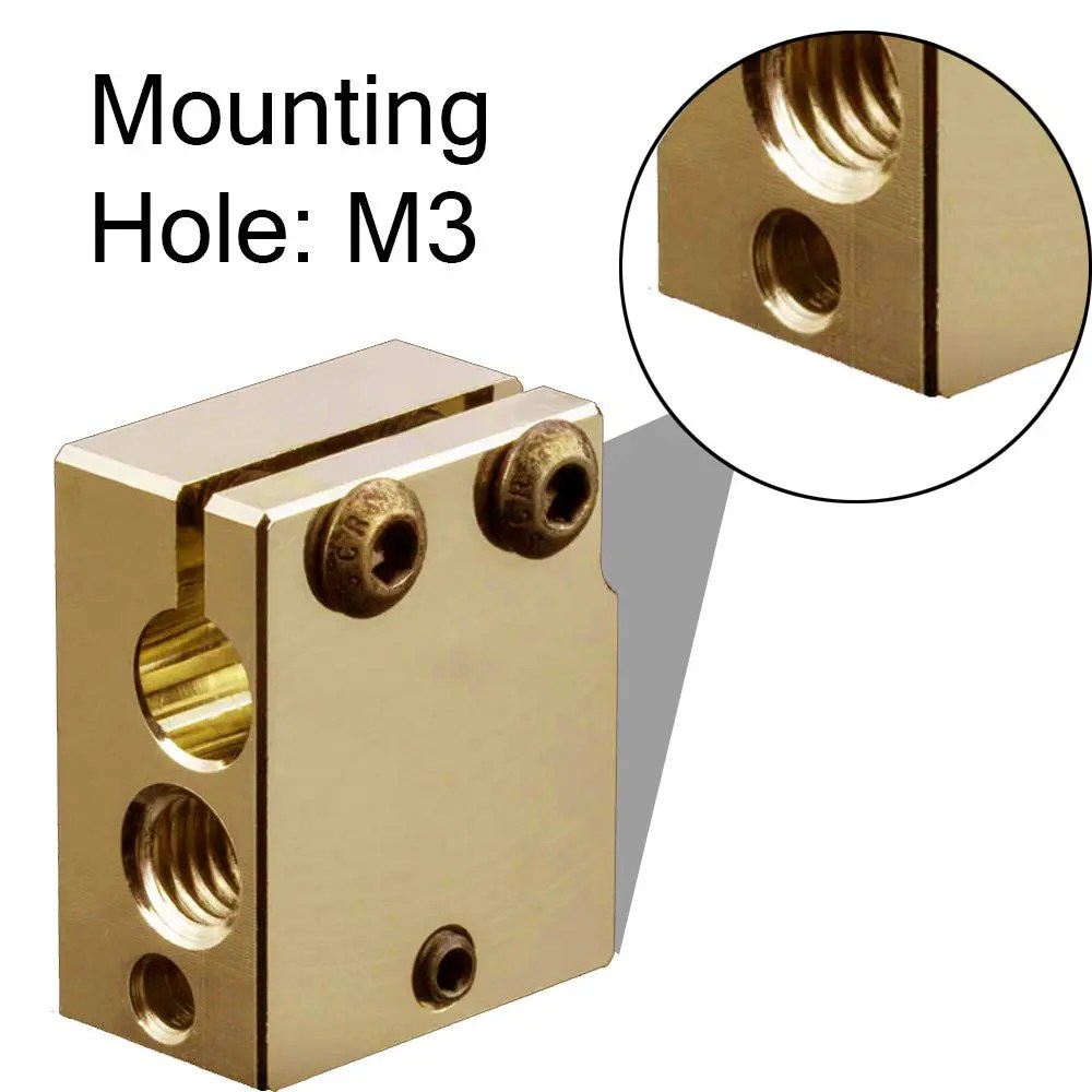 Solid Brass Volcano Heat Block Gabby 3D