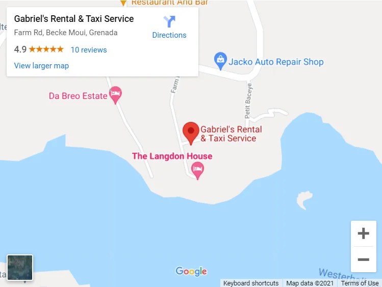 Contact To Book a Car Rental in Grenada Gabriel's Rental & Taxi Services