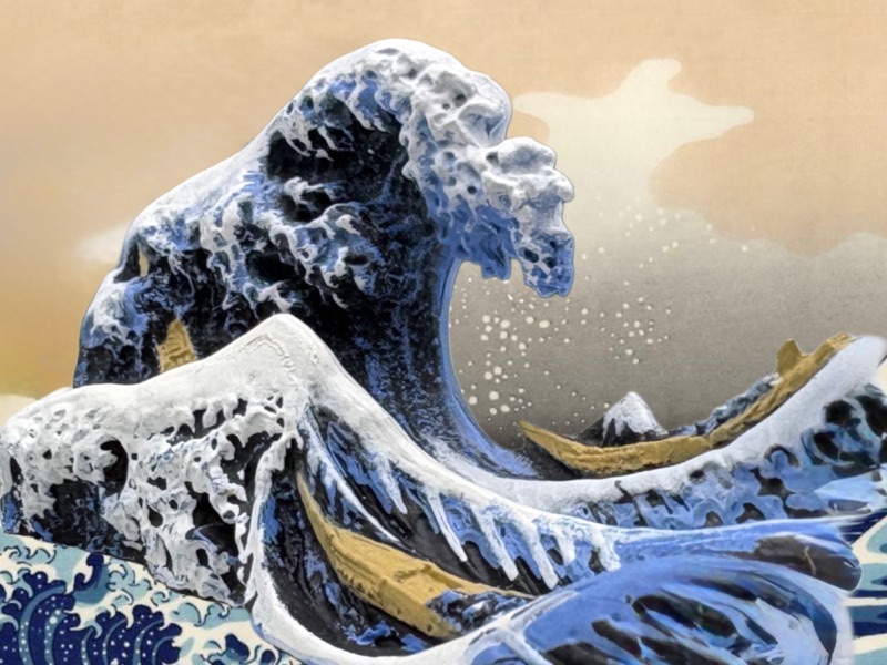 葛飾北斎 浮世絵立体図録」 | ガチャガチャと食玩のほぼ週刊一話