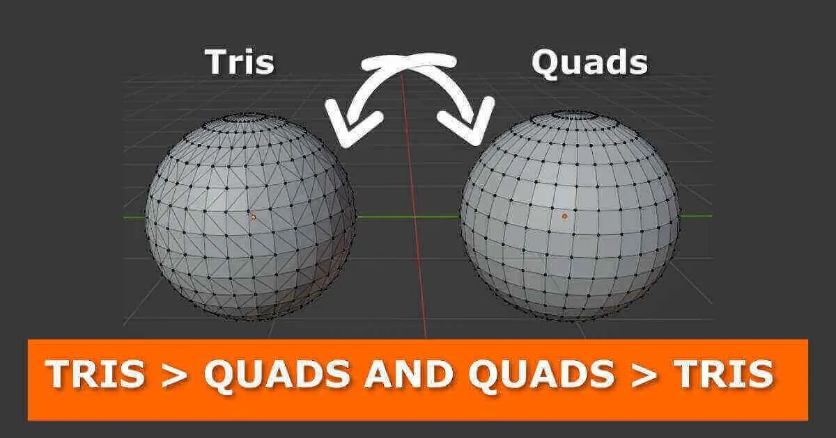 How to Convert Tris/Triangles to Quads/Squares and Vice Versa in