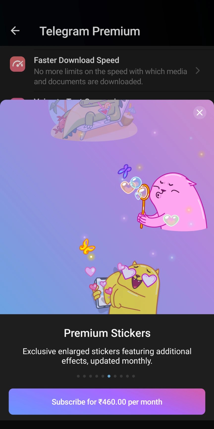 Telegram Premium Premium Stickers