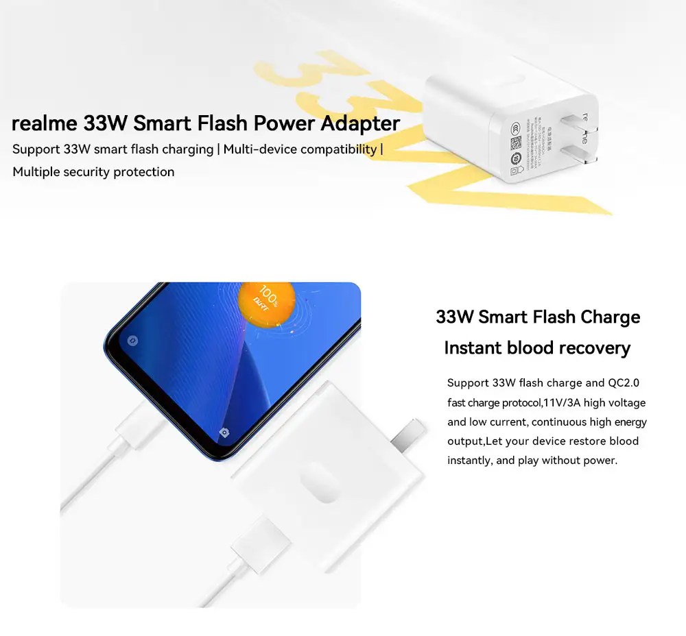 Realme 33w Smart Flash Power Adapter Best Price In BD