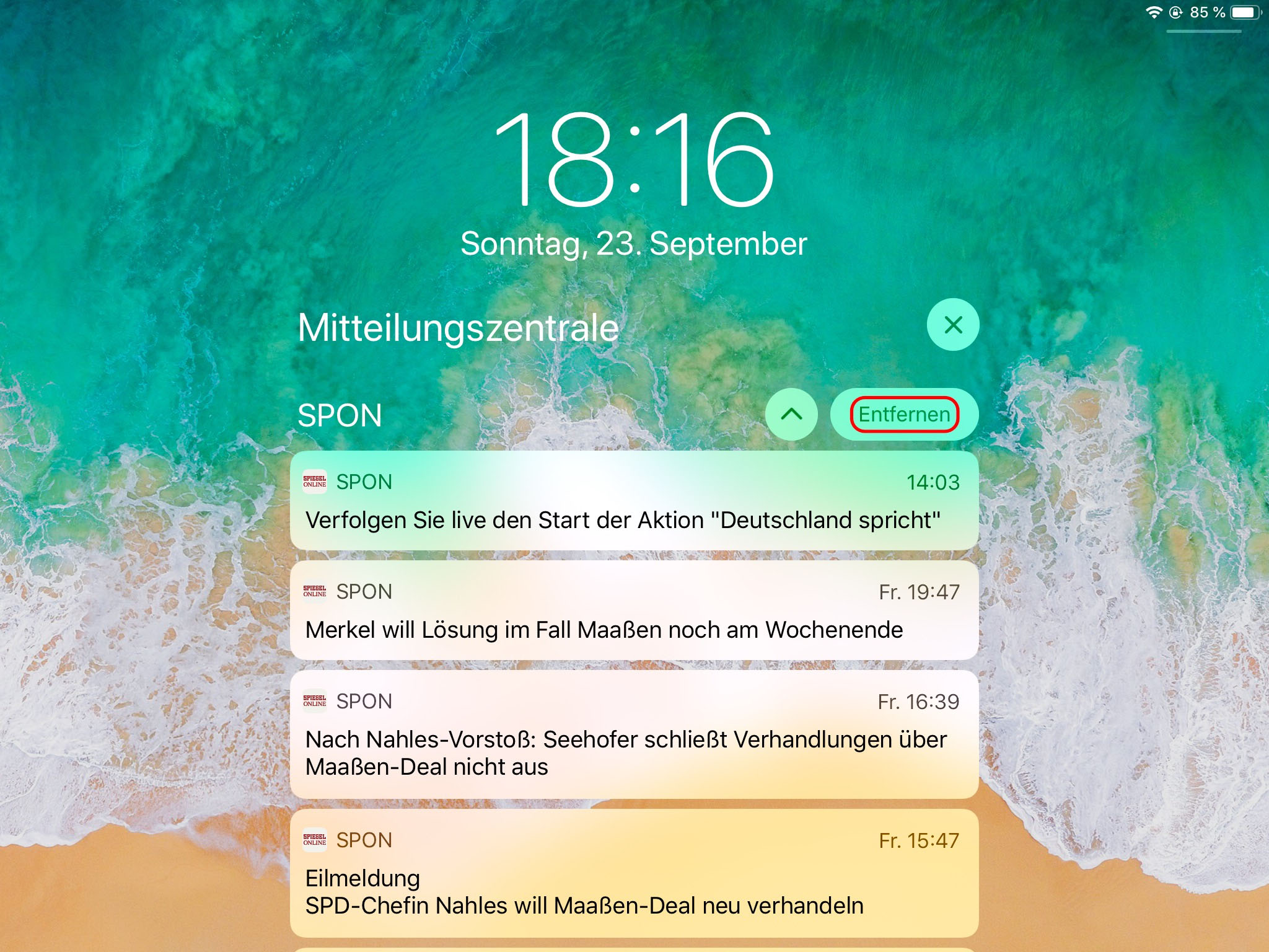 Apple Tutorials Gruppierung von Mitteilungen unter iOS 12