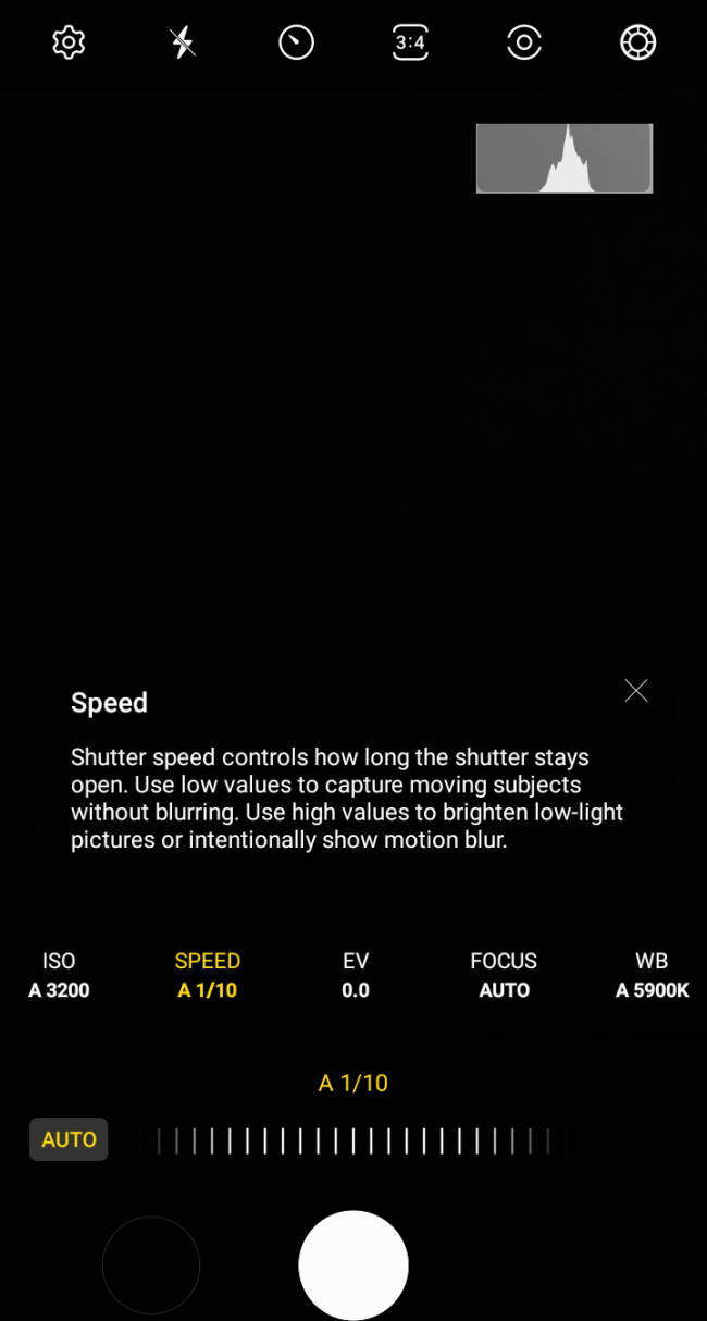 How to Use the Help Icon and Histogram for Pro Camera Mode in Android
