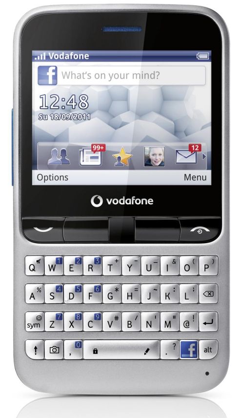 Vodafone Blue 555 Facebook Phone Specs, India Price, Pictures