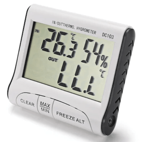 DC103 Indoor and Outdoor Digital Thermometer Hygrometer with LCD