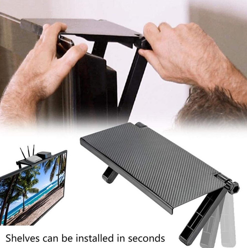 HOTY0769 Adjustable TV Screen Top Storage Shelf Rack Holder Computer