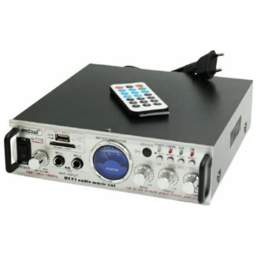 QT112 Andowl Amplifier with Karaoke, Mini function in Gray Color
