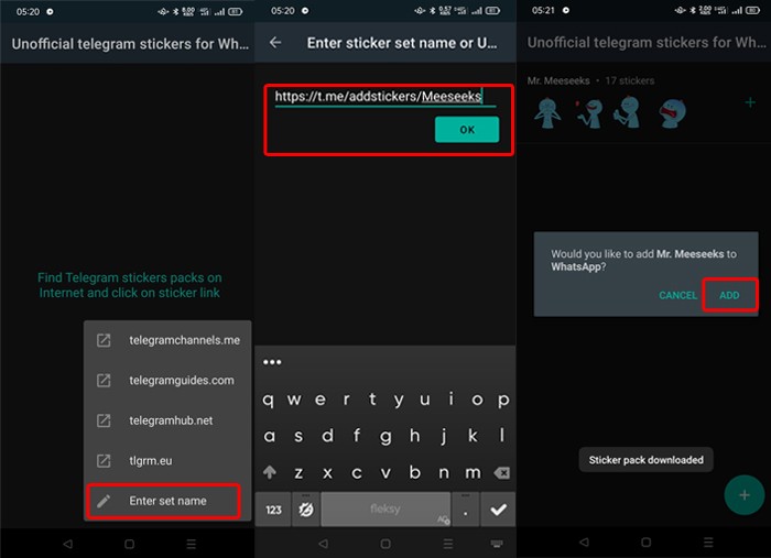 Cara Menambahkan Stiker Telegram Ke Whatsapp