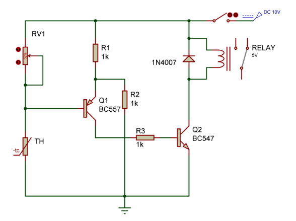 Temperature Relay Controller Switch Circuit Gadgetronicx