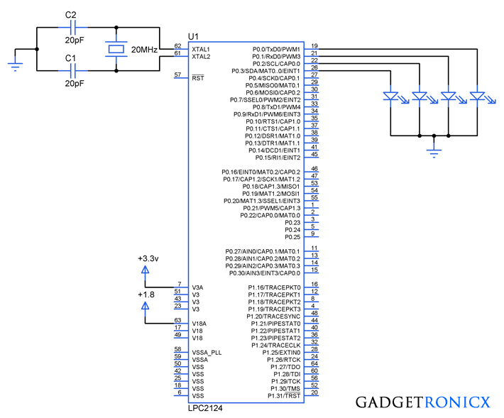 Creating Time delay using Timer in ARM7 (LPC2124) Microcontroller