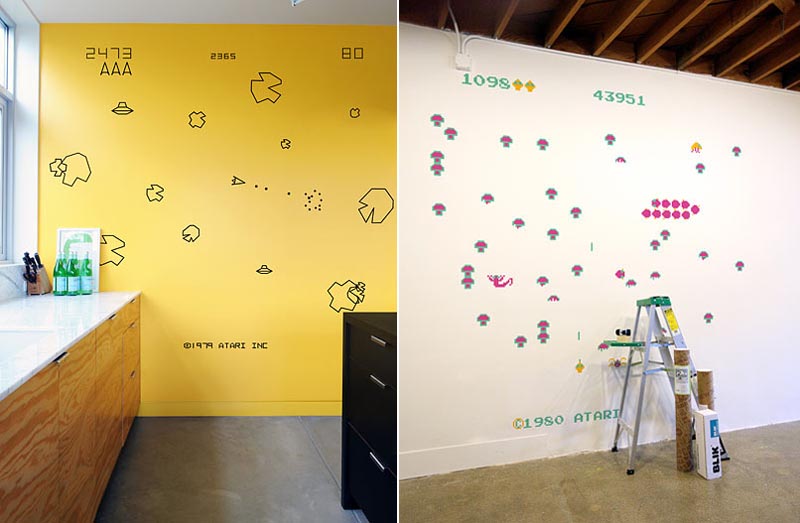 Classical ATARI Arcade Games Wall Decals Gadgetsin