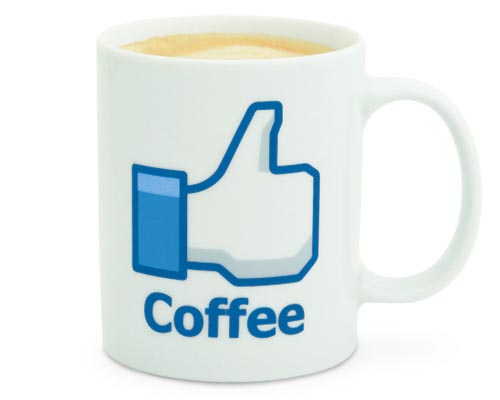 Facebook Like Button Coffee Mug Gadgetsin