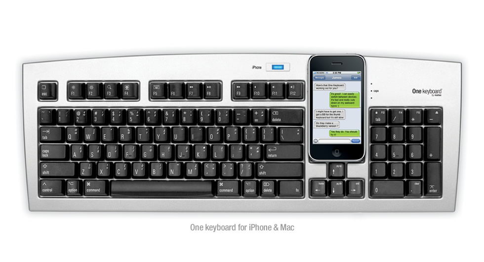 Matias One Computer Keyboard for iPhone Users Gadgetsin
