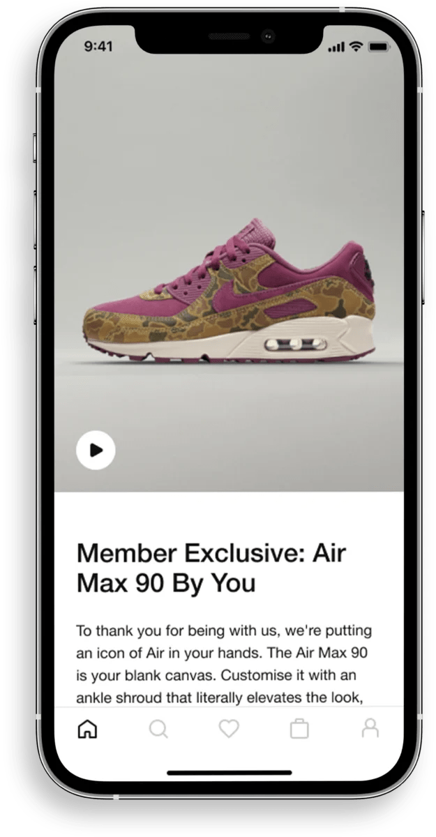 The Nike App offers personalized digital access to members