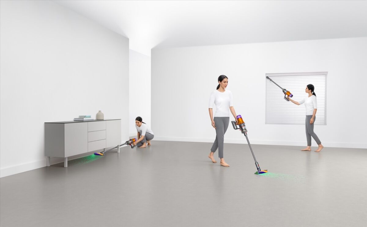 Dyson V12 Detect Slim uses laser technology to reveal hidden dust