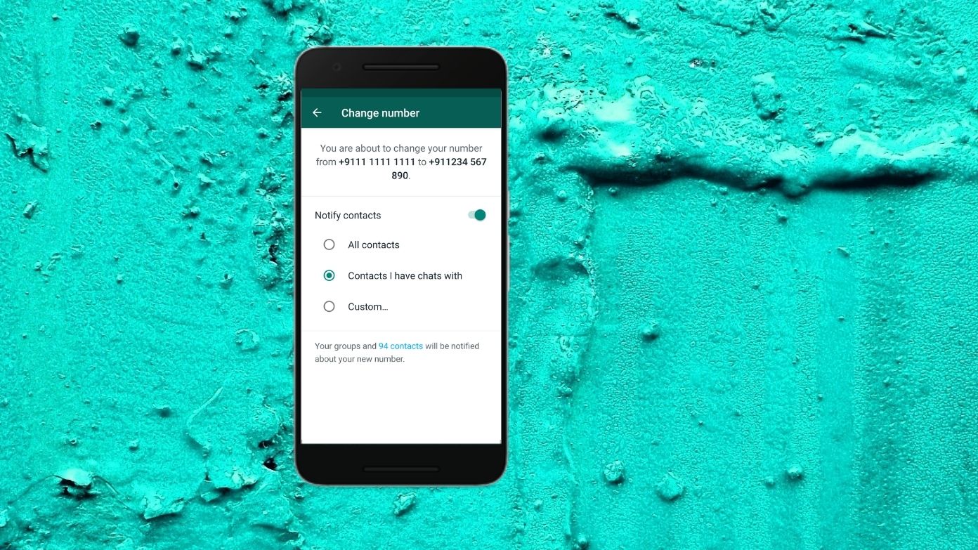 WhatsApp now lets you notify contacts when you change your number
