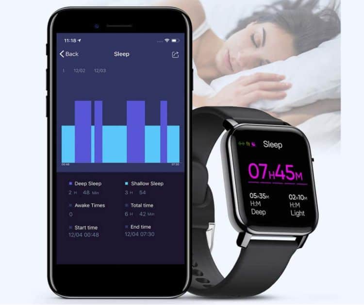 OWSOO Smartwatch mit Fitnesstracker und Herzfrequenzmonitor für 23,79