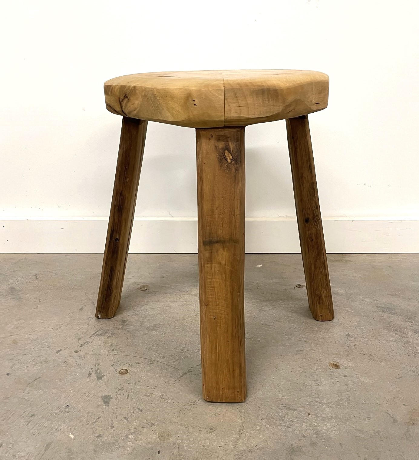 Rustic Wood Side Table Stool Gado Gado