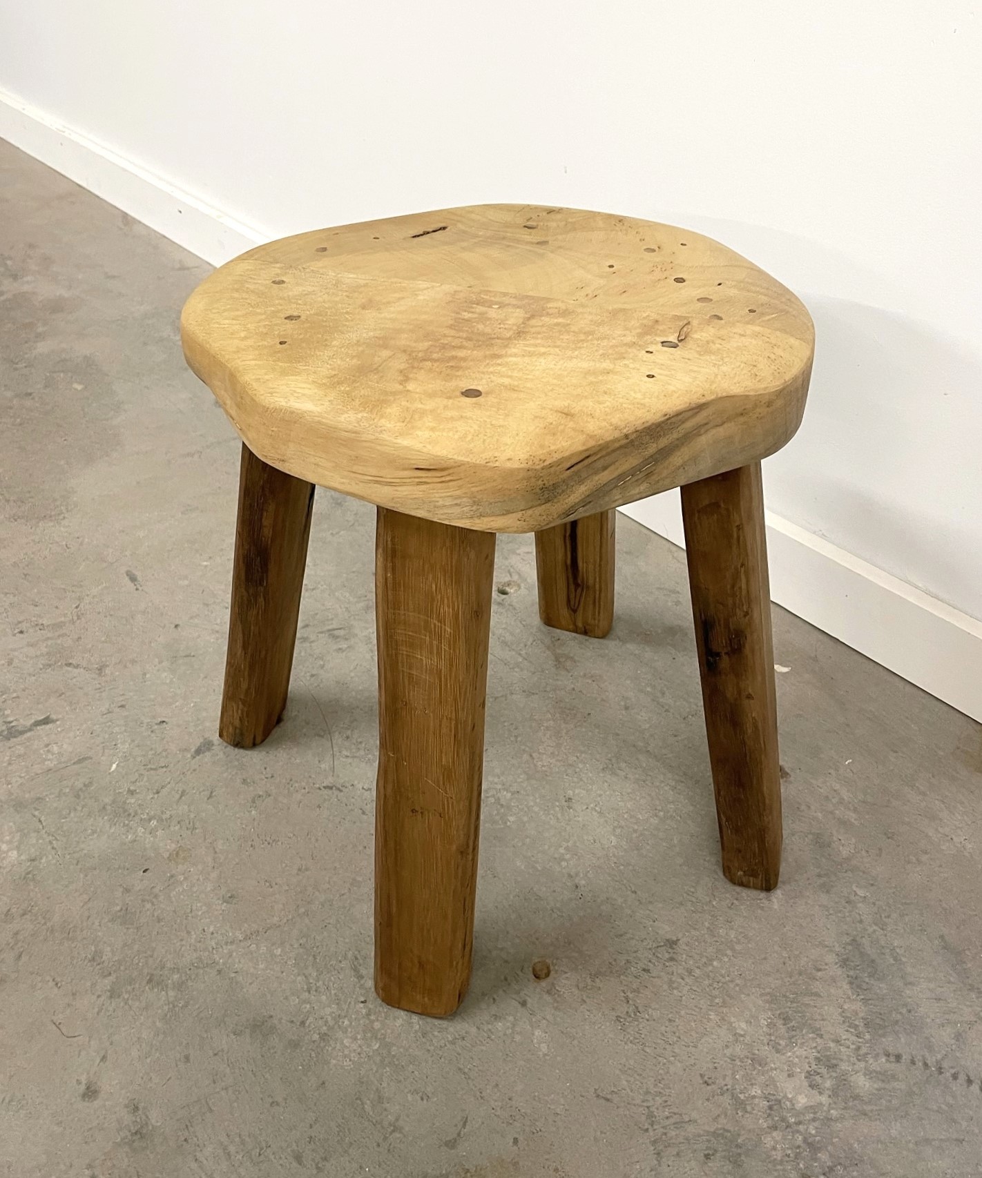 Rustic Wood Side Table Stool Gado Gado