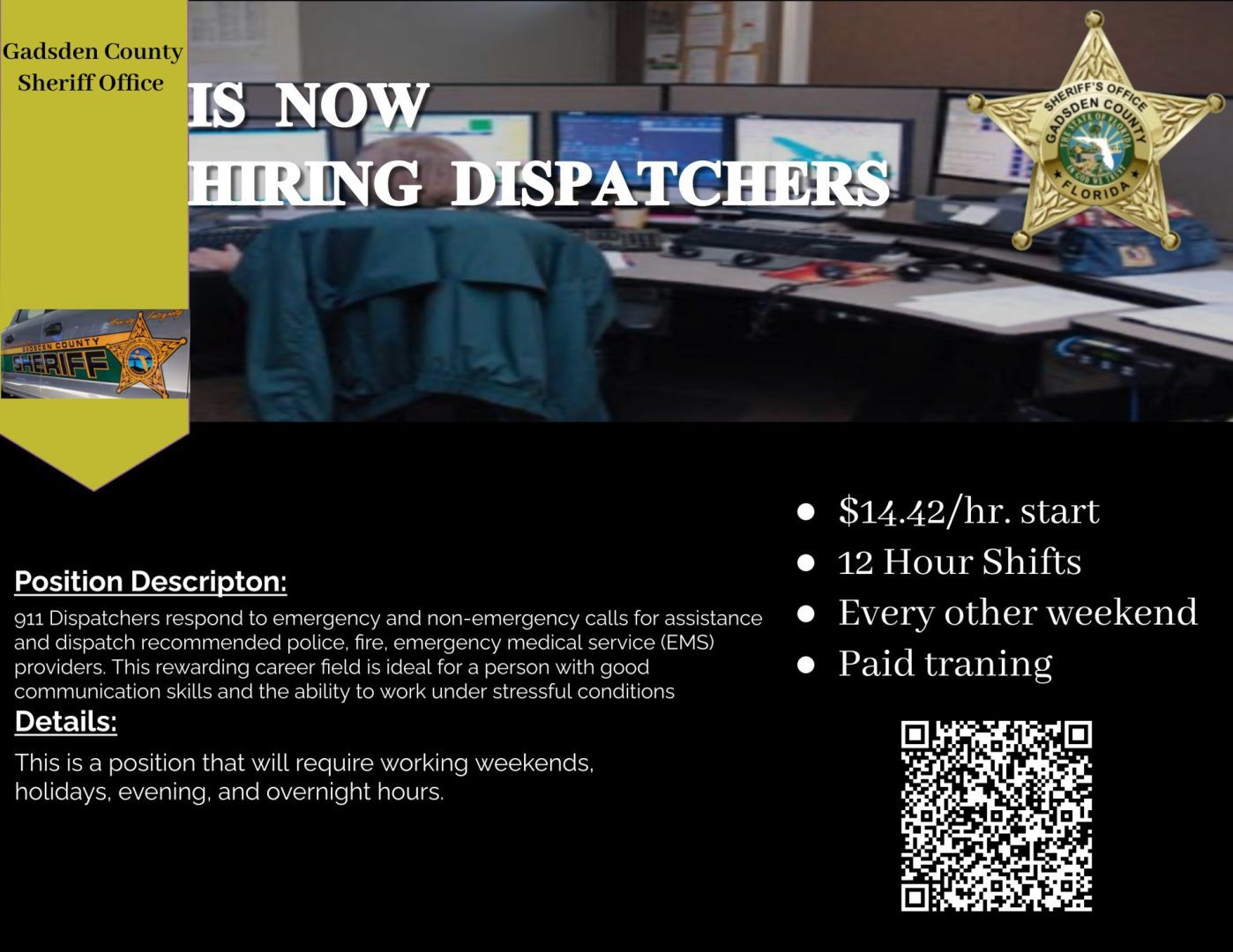 Job Openings Gadsden County Sheriff's Office