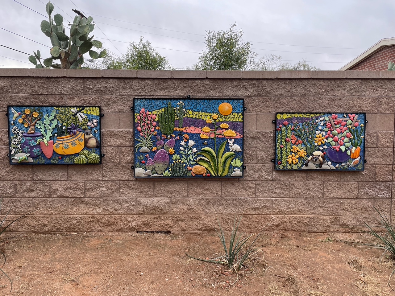 Desert Beauty Triptych Gail T. Roberts Studio Tucson, AZ