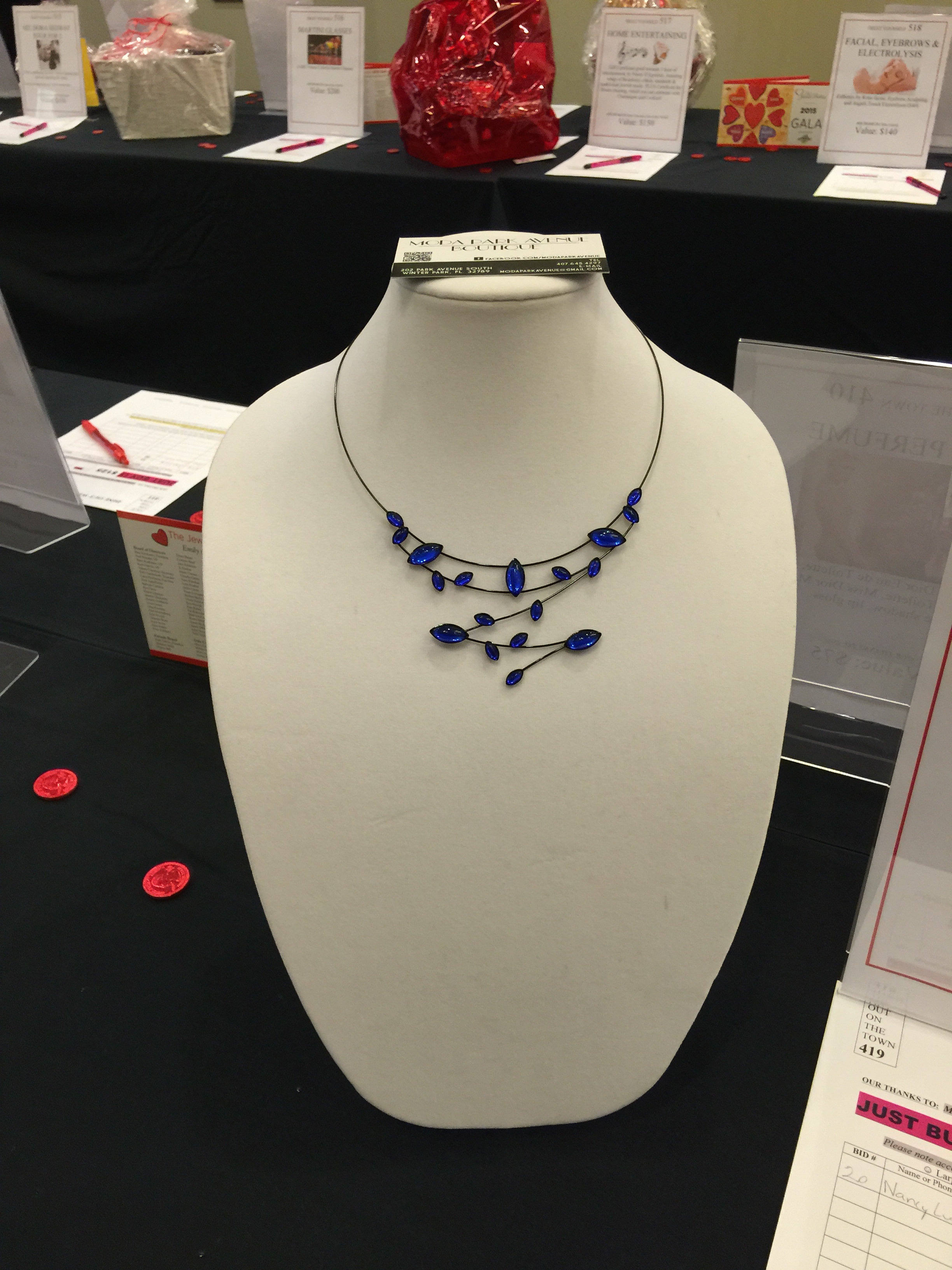 Silent Auction Jewelry Display GALA GAL, Inc. FutureFocused Fundraising