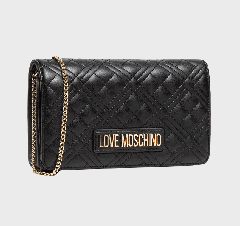 Love Moschino / black quilted small bag SS21 GALANI BOTTEGA